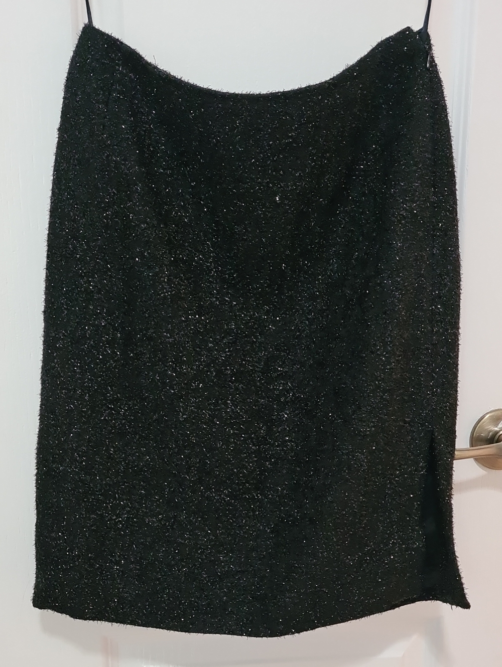Linda Allard Ellent Tracy - Nwt - Vintage Black Metalli Pencil Skirt
